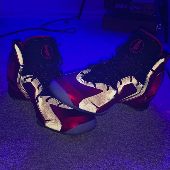 Nike Lil Penny REFLECTIVE Posite University Red - Picture 5 of 7